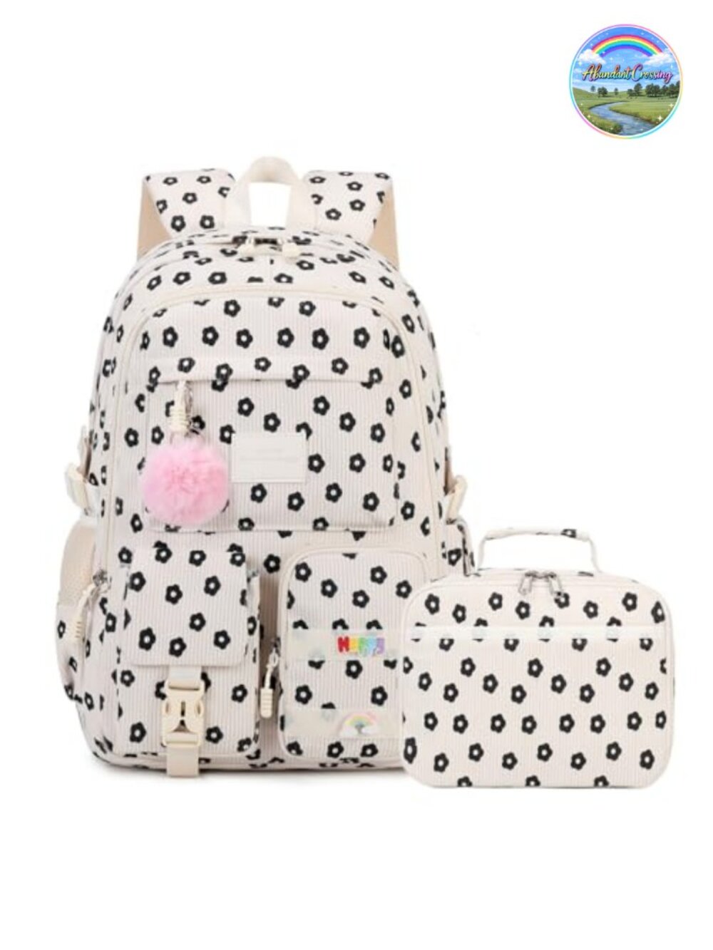 Large Capacity Corduroy Laptop Backpack For School Girls Teen
